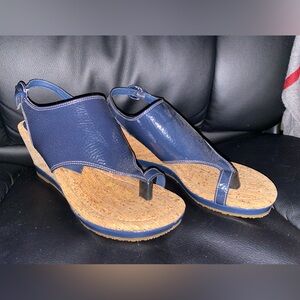 Donald Pliner blue wedge